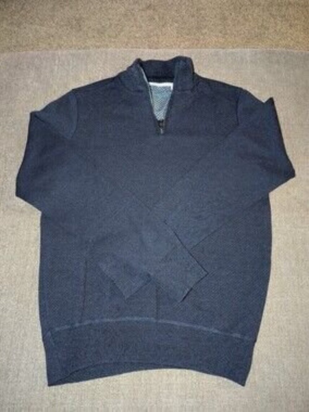Robert Graham Navy Quarter-Zip Men's Sweater